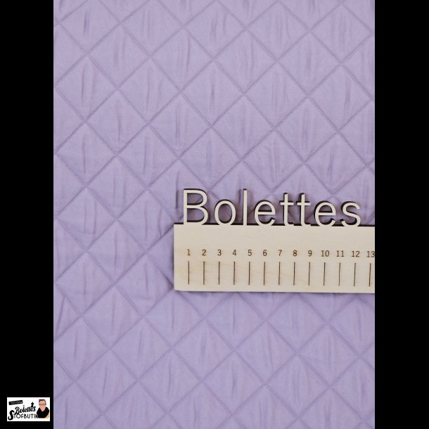 Lilla quiltet stof - Quiltet stof Bolette's stofbutik