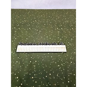 Grn med guld folie pletter i bomulds jersey