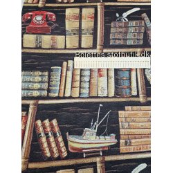 Gobelin med bogreol mrk bundfarve