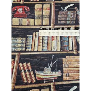 Gobelin med bogreol mrk bundfarve