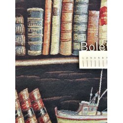 Gobelin med bogreol mrk bundfarve