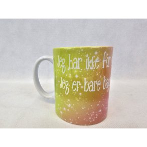 Krus med citat flerfarvet stjerne himmel