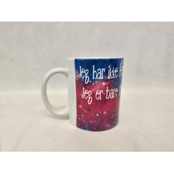 Krus med citat bl/pink stjerne himmel