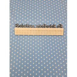 Fast bomuld med hvide stjerner p bl baggrund