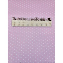 Fast bomuld med hvide stjerner p lyserd baggrund