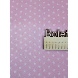 Fast bomuld med hvide stjerner p lyserd baggrund