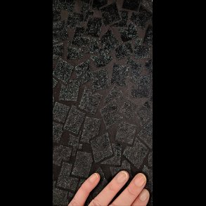 Mesh med bl velour mnster