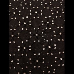 Tyl med velour mnster og bling