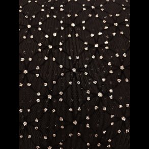 Tyl med velour mnster og bling