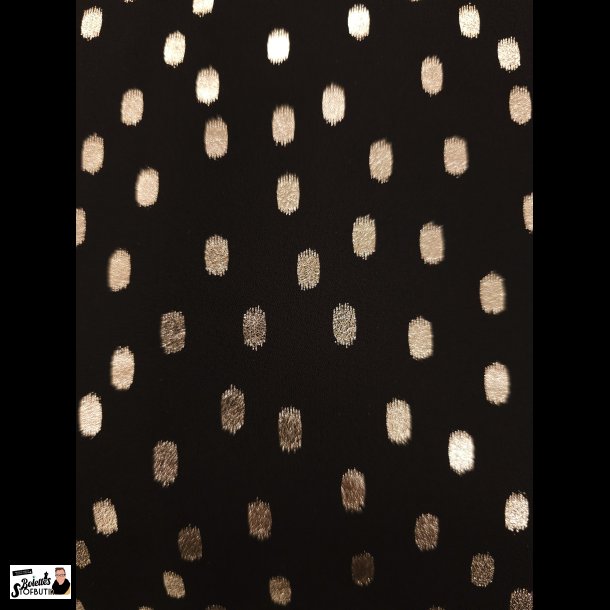 Sort chiffon med guld pletter