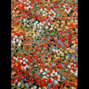 Abstrakte blomster viskose jersey