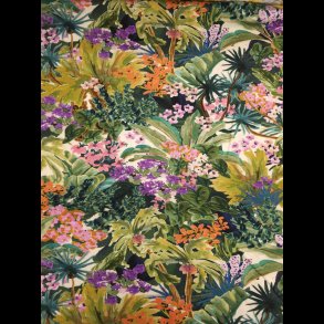 Blomster og blade viskose jersey