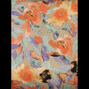 Pastel blomster viskose jersey