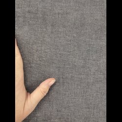 Bomulds chambrey med denim look