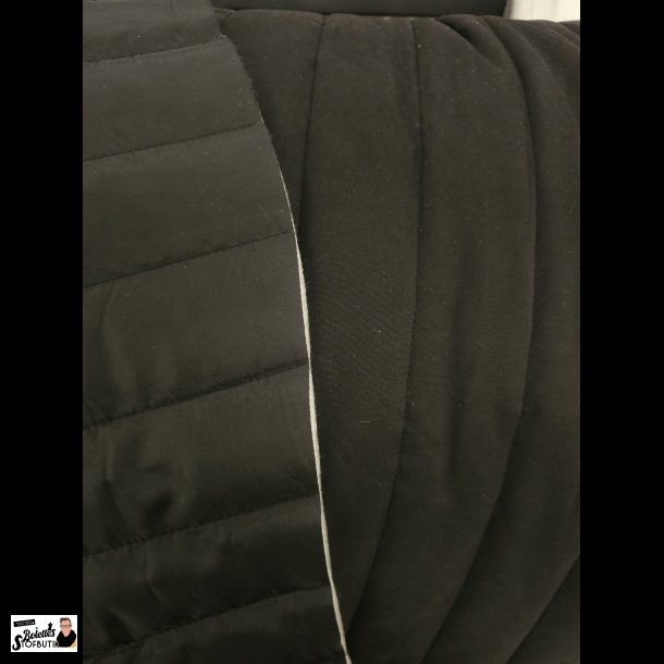 Quiltet stof bomuld/nylon sort