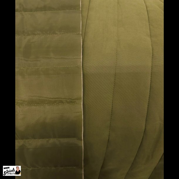 Quiltet stof bomuld/nylon khaki