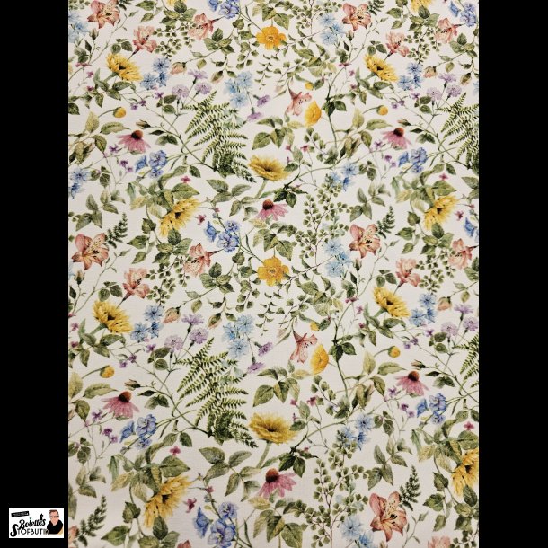 Sommer blomster bomulds jersey