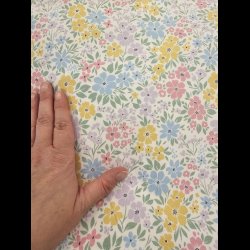 Pastel blomster bomulds jersey