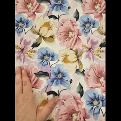 Store sommer blomster bomulds jersey