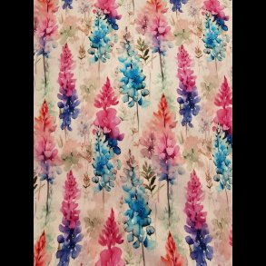 Lupiner p rosa bundfarve bomulds jersey