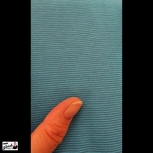 Sm striber mrk/lys turkis bomulds jersey