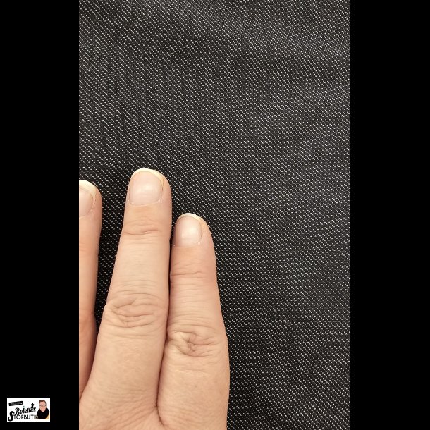 Bomulds jersey med jeans effekt sort