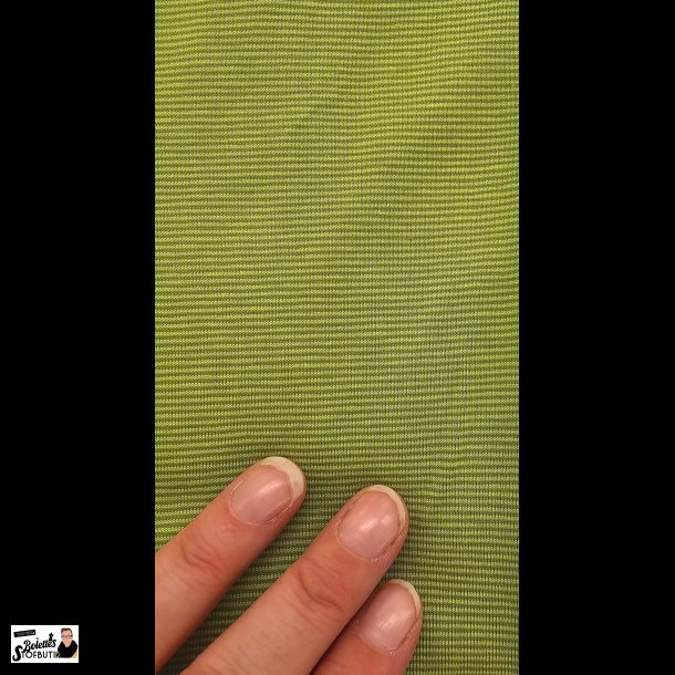 Sm stribet lys/mrk lime bomulds jersey