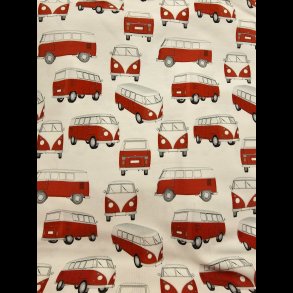 Rde folkevogns busser bomulds jersey