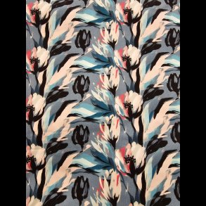 Blomster vandfarve bomulds jersey