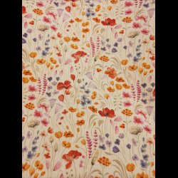 Rib jersey sommer blomster