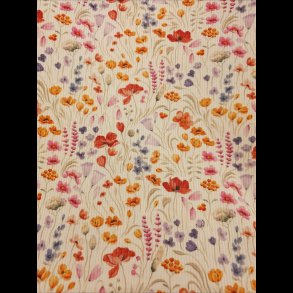 Rib jersey sommer blomster