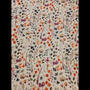 Rib jersey sm blomster