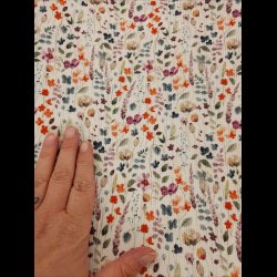 Rib jersey sm blomster