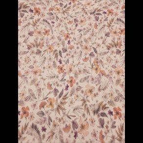 Rib jersey blomster og blade