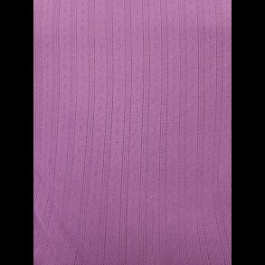 Bomulds jersey med hulmnster lilla