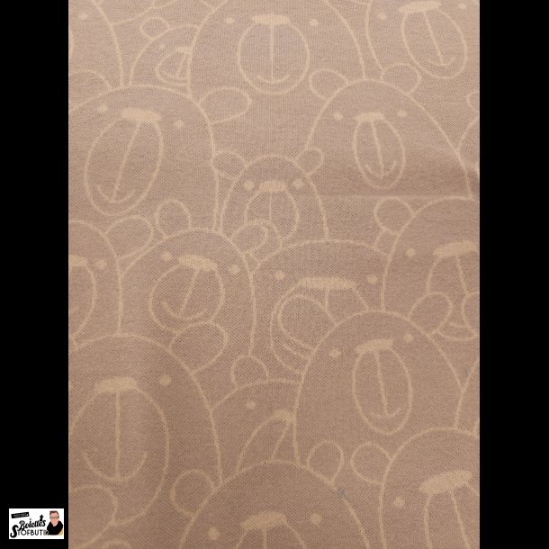 Bomulds jersey bamser beige
