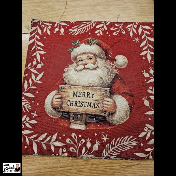 Julemand med rd baggrund gobelin panel