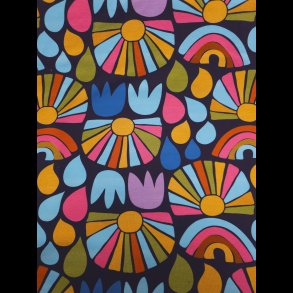 Dr�ber, blomster mm bomulds jersey