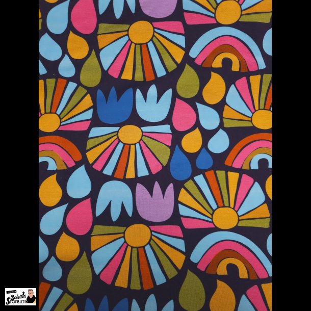 Dr�ber, blomster mm bomulds jersey