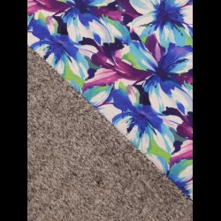 Blomster minky fleece