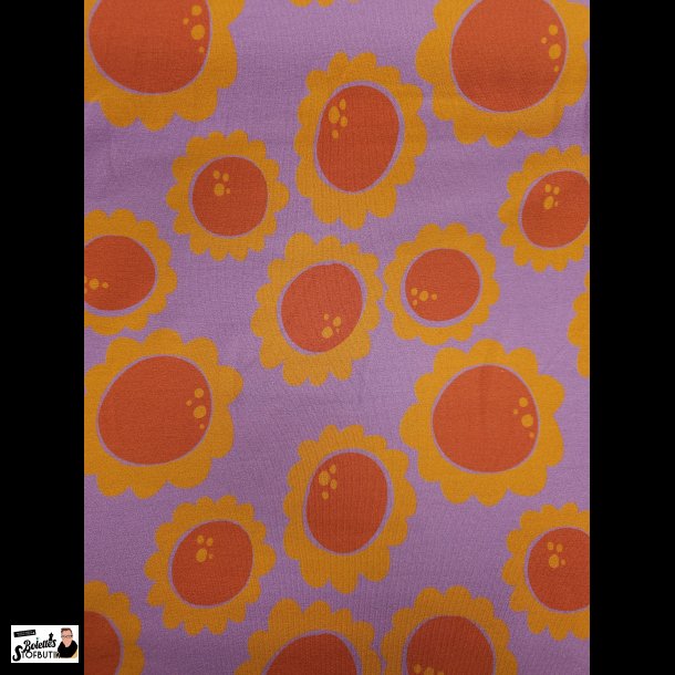 Retro blomster french terry