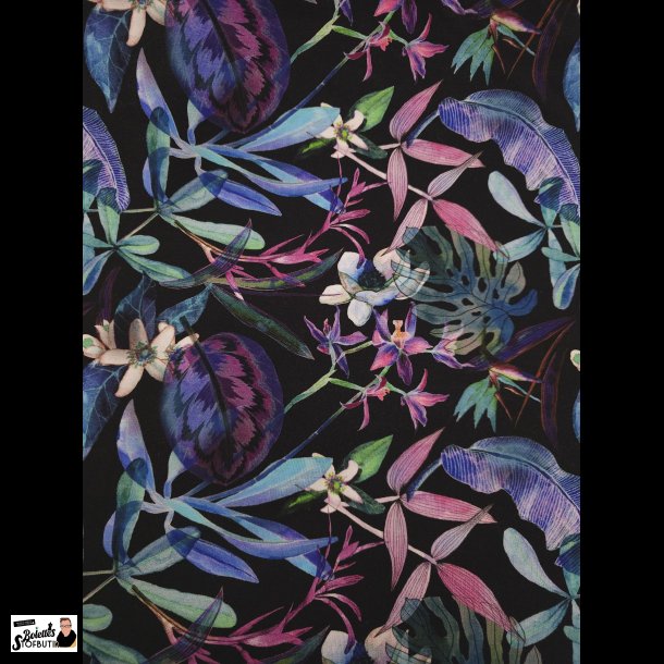 Blomster og planter french terry