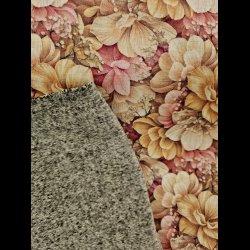 Rosa og beige blomster minky feece