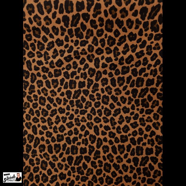 Dyreprint brun bomulds jersey