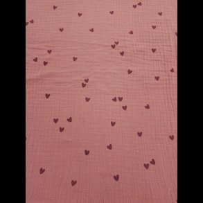 Dobbelt gauze med hjerter