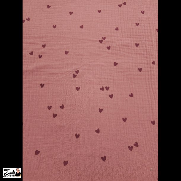 Dobbelt gauze med hjerter