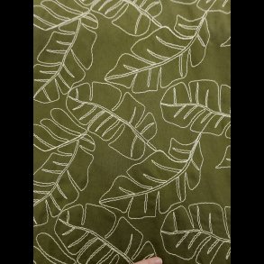 Store broderet blade h�r/viskose