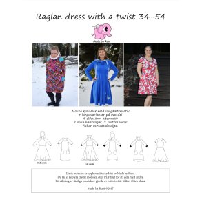 Raglan dress with a twist