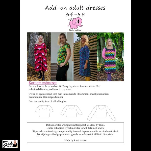 Add-on adult dresses