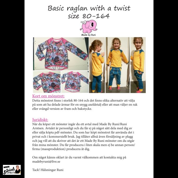Basic raglan with a twist child